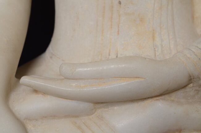 Burmese Alabaster Seated Buddha Early 16th Century