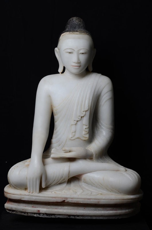 Burmese Alabaster Seated Buddha