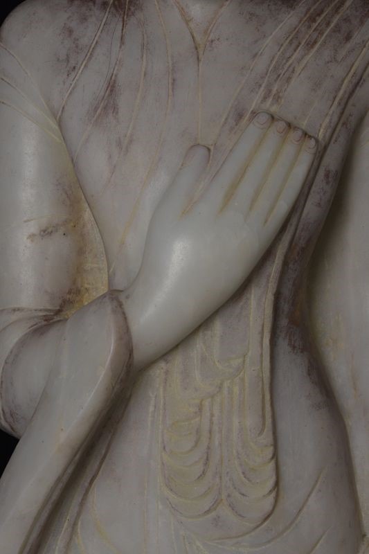 Burmese Alabaster Standing Buddha