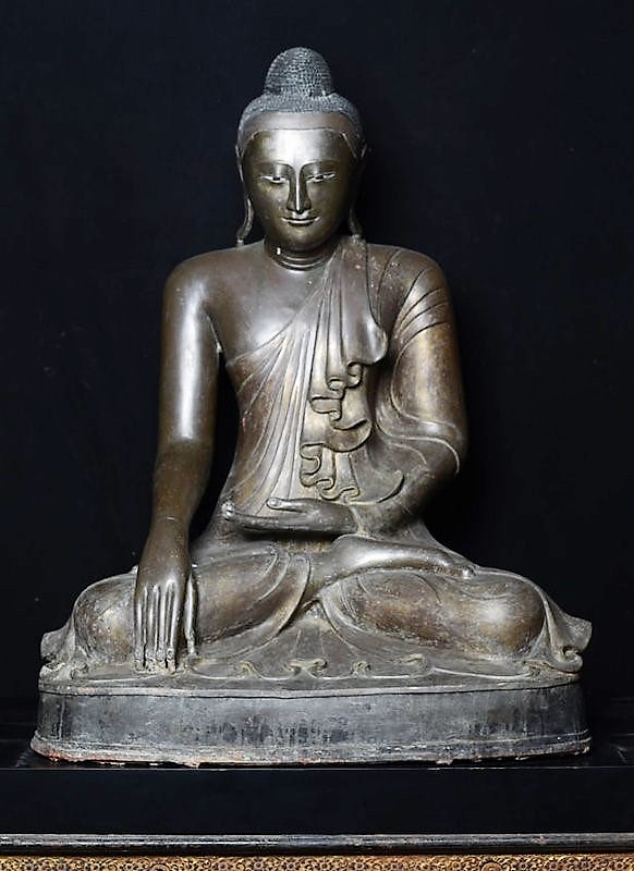 Burmese Bronze Seated Buddha