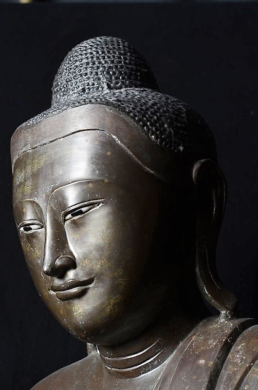 Burmese Bronze Seated Buddha