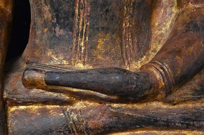 Burmese Sandstone Seated Buddha